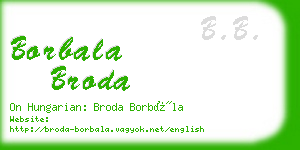 borbala broda business card